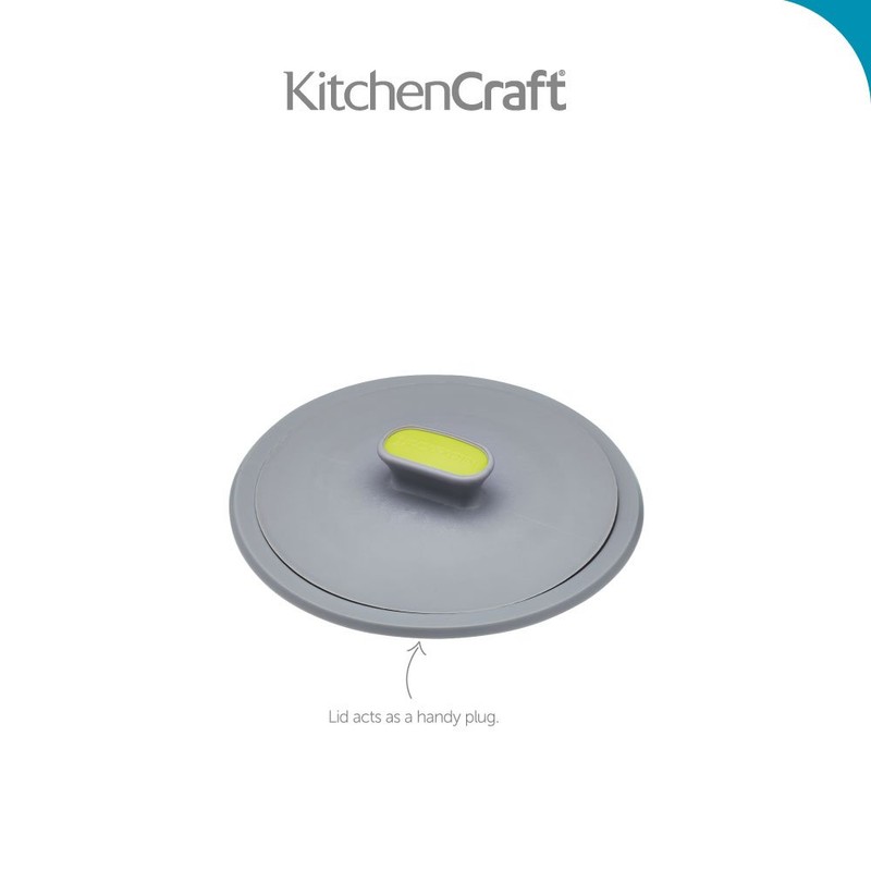 KitchenCraft 2-in-1 Plastic Plug and Sink Strainer, 11.5 cm (4.5")