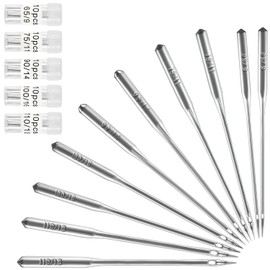 400pcs Sewing Machine Needles, Heavy Duty Universal Sewing Machine Needles in Sizes 65/9 75/11 90/14 100/16 110/18 for Thick Fabrics Leather Embroidery Jeans Denim Crafts