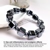 0.4in Terahertz Bracelet Rectangle Beads Good Thermal Conductivity Natural Terahertz