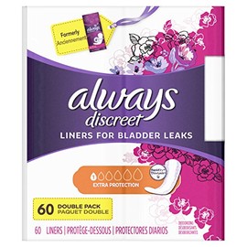 Always Xtra Protection 3-in-1 Daily Liners Extra Long Unscented, 60 Count