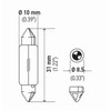HELLA DE3175TB Standard-10W Standard Miniature 3175 Bulbs, 12V, 10W, 2
