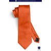 Hisdern TL-01S Men's Plain Necktie, Pocket Square Gift, Silky Sheen,