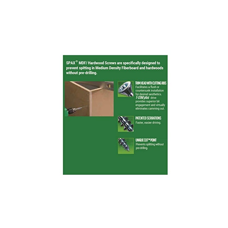 SPAX 4351010400454 Tornillos MDF