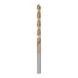 sourcing map Twisted Drill Bit 4.3 mm Titanium Coated (HSS-E) M42 High Speed Steel 8% Cobalt Straight Shaft for Stainless Steel Aluminium Alloy Metal