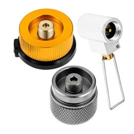 PETCHOR 3PCS Camping Stove Gas Refill Adapter Set, Propane Isobutane Butane Valve Converter, Refill Gas Shifter Universal Bottle for Camping Grill