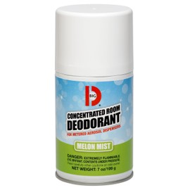 Big D 452 Concentrated Room Deodorant for Metered Aerosol Dispensers, Melon Mist Fragrance, 7 oz (Pack of 12) - Air freshener ideal for restrooms, offices, schools, restaurants, hotels, stores