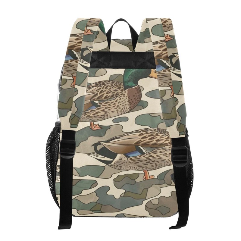 Glaphy Duck Camo Camouflage Clear Backpack PVC Transparent Backpack Lightweight