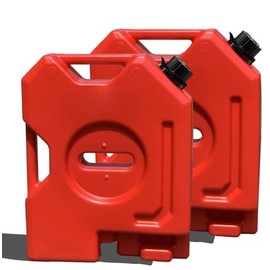 2 Gallon Cans, Transfer Tank,Storage Container fit for Most Cars, Motorcycle,Truck, Small size boat, Red,2pcs (2 pcs)