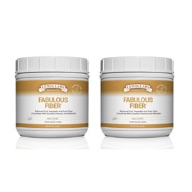 Lewis Labs Fabulous Fiber Powder Supplement | Delicious Quick Dissolve Daily Fiber Powder from Fruits, Vegetables & Grains, Contains Vitamins & Minerals, Proudly Made in The USA, 16 Ounces (2 Pack)