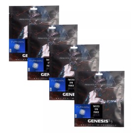 GENESIS 4 SETS GENESIS TYPHOON 16L TWILIGHT BLUE, Tennis Racket String