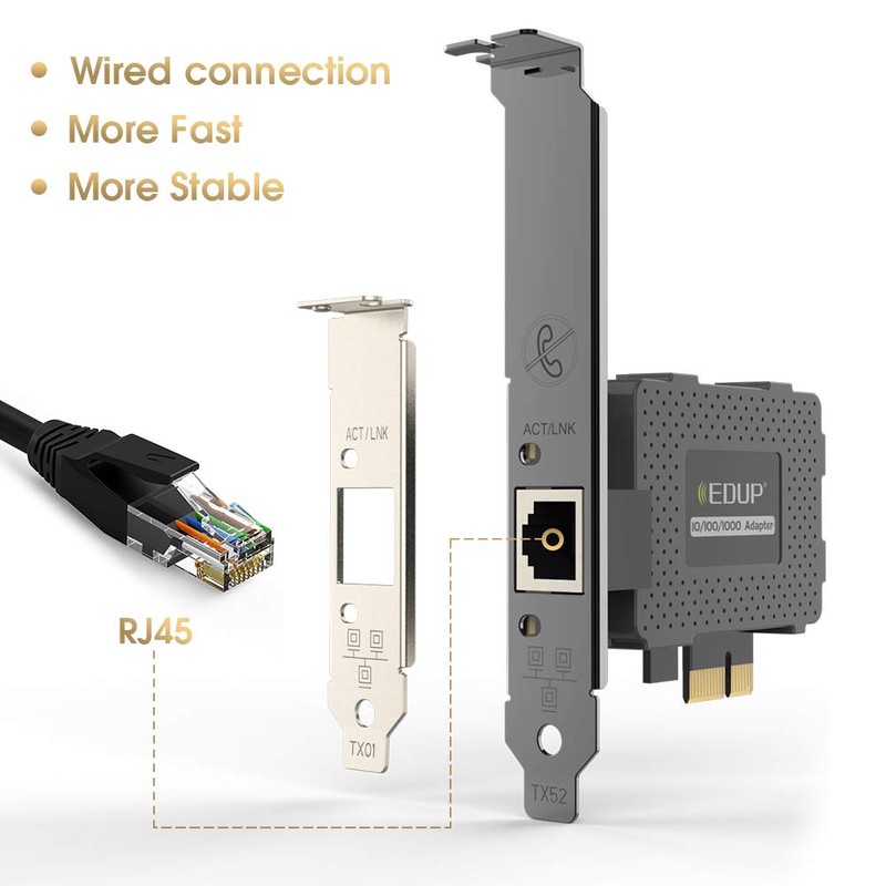 EDUP Gigabit Ethernet PCI Express PCI-E Network Card 10/100/1000Mbps RJ45