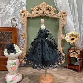 HAMRETHYPPZ 1/4 1/6 1/3 BJD Sphere Joint Doll Dress Doll Costume Doll Maid Clothes Ball Joint Doll Dress Princess Dress Black Princess Skirt Cute Maid Skirt Cute Lolly Skirt Holiday Dress Skirt Floral