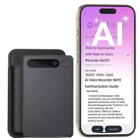 Gogtesi AI Voice Recorder, Transcription, Summary, Mind Map with AI Technology Support 128 Languages, 64GB Magnetic Case Audio Recorder for Lectures, Meetings, Calls