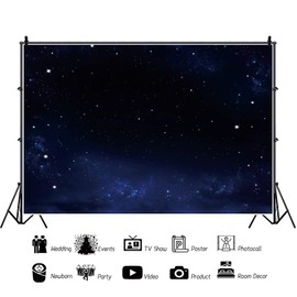 Qinunipoto Starry Sky Background Stars Space Background 1.5x1m Blue Photography Background Decorative Background Photography Backdrop Photography Backdrop Photography Props for Bork Portrait