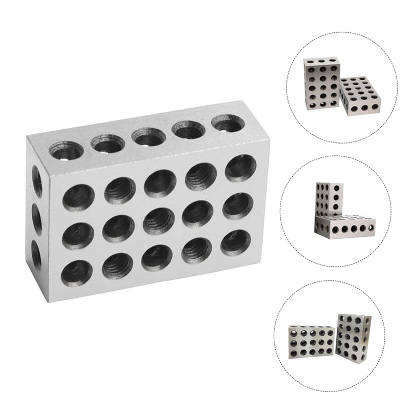 jojofuny 23hole Milling Machine Vise Parallel Pad Flat Contours Block