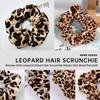 Leopard Velvet Hair Scrunchie 2 Pieces - Elastic Hair Band