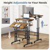 DUMOS Rolling Standing Desk, Sit Stand Desk, Computer Cart