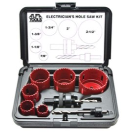 ALFA Tools HOSA8E 8pc Electrician'S Hole Saw Kit