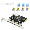 CERRXIAN 4-Port USB 3.0 Super Speed Card PCIe Express Controller