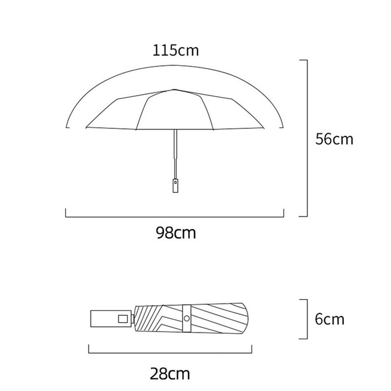 Folding Parasol, UV Protection, 100% Light Blocking, Folding, For Both
