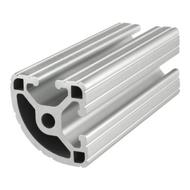 8020, 1517, 15 Series 1.5 Inch x 1.5 Inch 1.5x1.5 T-Slotted Quarter Round Aluminum Extrusion DIY Extruded Round Arc Linear Slot Bar Rail 80/20 (Clear Anodize, 60" Long)