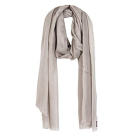 Bovari Women's Cashmere Scarf, 100% Cashmere, Extra Light, Super Soft, Premium Cashmere, Extra Thin Scarf, All-Year Scarf, 200 x 70 cm, taupe