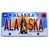 Alaska Metal License Plate Magnet 3.25" X 1.75" (Bear)