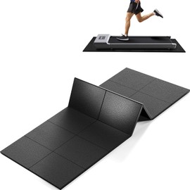 Foldable Treadmill Mat Walking Pads, Bike Exercise Equipment Mat, 1/4" Thick, 63"x30" Anti-Slip Waterproof Floor Protector for Carpet, Home Hardwood, Home Gyms, Workout Fitness Machines, Yoga, Gift