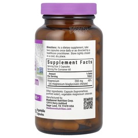 Bluebonnet Nutrition, Chelated Magnesium, Veggie Capsules 120 Tablets (100mg per capsule) / Bluebonnet Nutrition (블루보넷뉴트리션), 킬레이트화 마그네슘, 베지 캡슐 120정(캡슐 1정당 100mg)