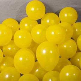 FAMULIA 100 Pack Small 5 Inch Yellow Balloons Decoration Mini Balloons (Yellow)