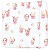 TupTam Baby Changing Mat with Cotton Cover Patterned Rabbit Pink
