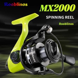 MX 5.2:1 Metal Spinning Reel for Saltwater & Freshwater Bass Fishing Corrosion Resistant with Fake Bait for River Lake & StreamSpool Capacity: 3000 Series