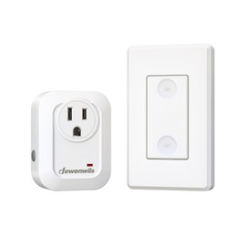 DEWENWILS Remote Control Outlet Wireless Wall Mounted Light Switch, Electrical Plug in On Off Power Switch for Christmas Decoration, No Wiring, 100 Feet RF Range, Programmable