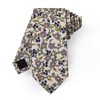 YourTies Cotton Purple Printed Floral Necktie Mens Skinny Tie and
