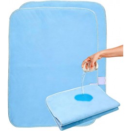 Ejoyous Almohadilla de Cama Lavable Reutilizable, 2 Almohadillas Absorbentes Impermeables para Incontinencia, Colchón Antideslizante y Protector de Sábanas para Adultos Mayores Niños