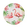 UPware 12 Piece Flamingo Melamine Dinnerware Sets, Outdoor Dishes Set,