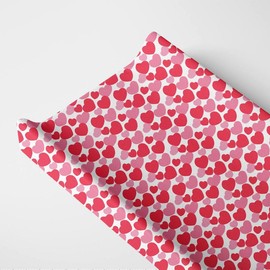 Norani Organic Changing Pad Cover - Red & Pink Hearts