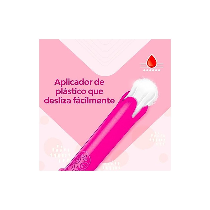 Saba Tampones Regular Con Aplicador Compacto, Flujo Moderado, 10 Piezas