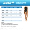 Sporti Active Solid One Piece Cropped Swim Unitard, Black, Medium