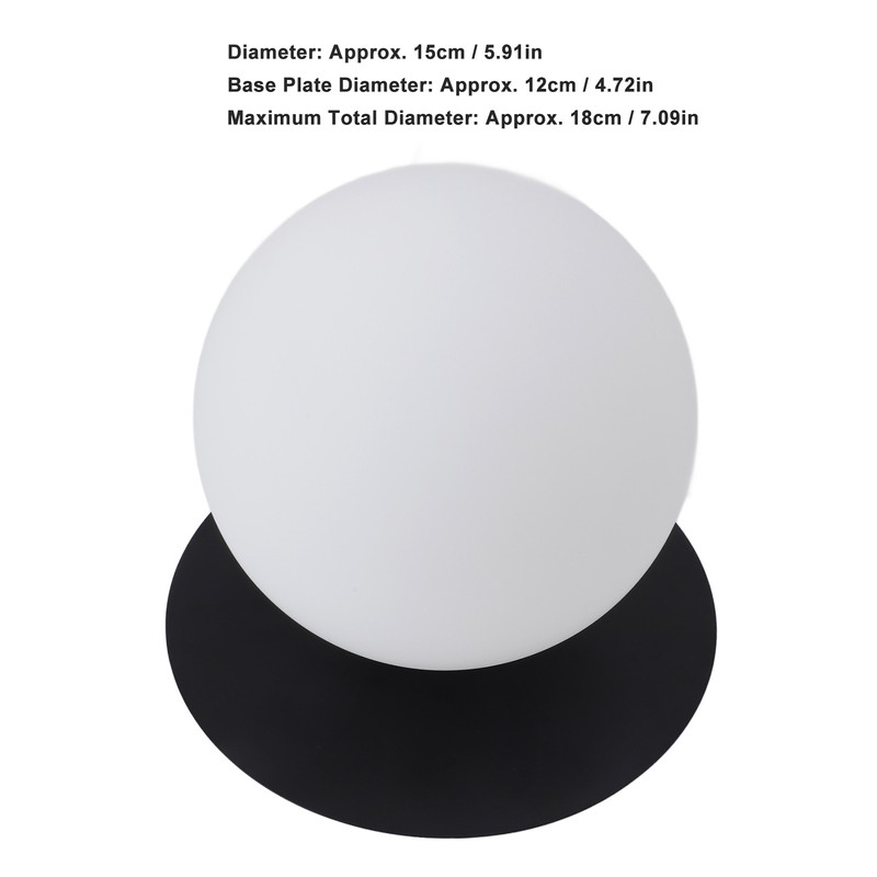 White Glass Globe Ceiling Light 18cm Diameter G9 Base Globe