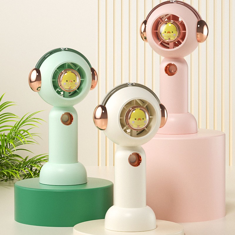 Lovely Handheld Misting Fan with Atomization Function USB Rechargeable Small