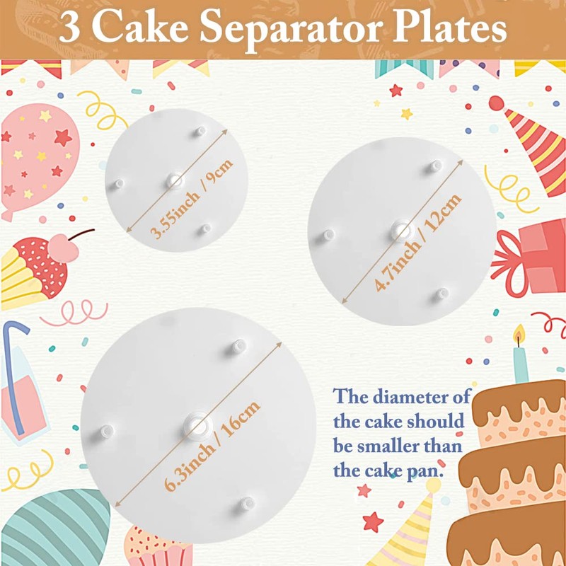 Cake Dowels Rods, 21 Pcs Cake Dowels with 3 Pcs