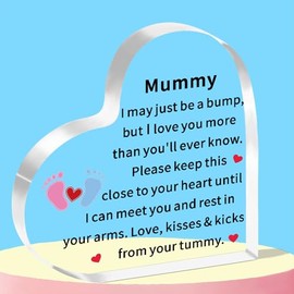 WTOPP New Mum Gifts,Mummy To Be Acrylic Plaque Gift,Gifts For New Mum For Pregnancy Gift,First Time Mum Gifts For Mum Mummy Frist Mothers Day 1st Mothers Gift