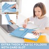 Henoyso 18 Pcs Plastic Folder with Clear Front Pocket and