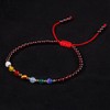 Jewever 7 Chakra Bracelets for Women Real Stone Lucky Rope