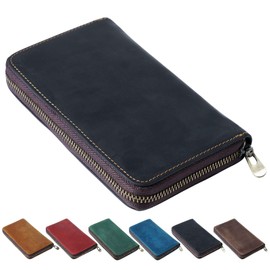 Pen Case, Genuine Leather, Pencil Case, Large Capacity, For Adults, Fountain Pen, Storage Case, Leather, 5 Pieces, Fixed Position, Slish, Zipper, Compact, Waterproof, Simple, Stylish, Business, Small