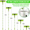 RIZENCE 4.5M/14.7ft Window Cleaning Squeegee Tools, 3-in-1 Window Washing Kit