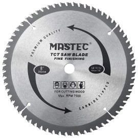 MASTEC 8 Inch 64 Tooth Circular Saw Blade anti Kickback Tooth for Wood Cutting with 5/8
