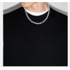GAVU Handmade White Holwith Stone Beads Necklace for Men 50