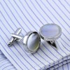 Z・Y・F Cufflinks, Natural White Butterfly Shells, Unique Presence, Men's, Women's,